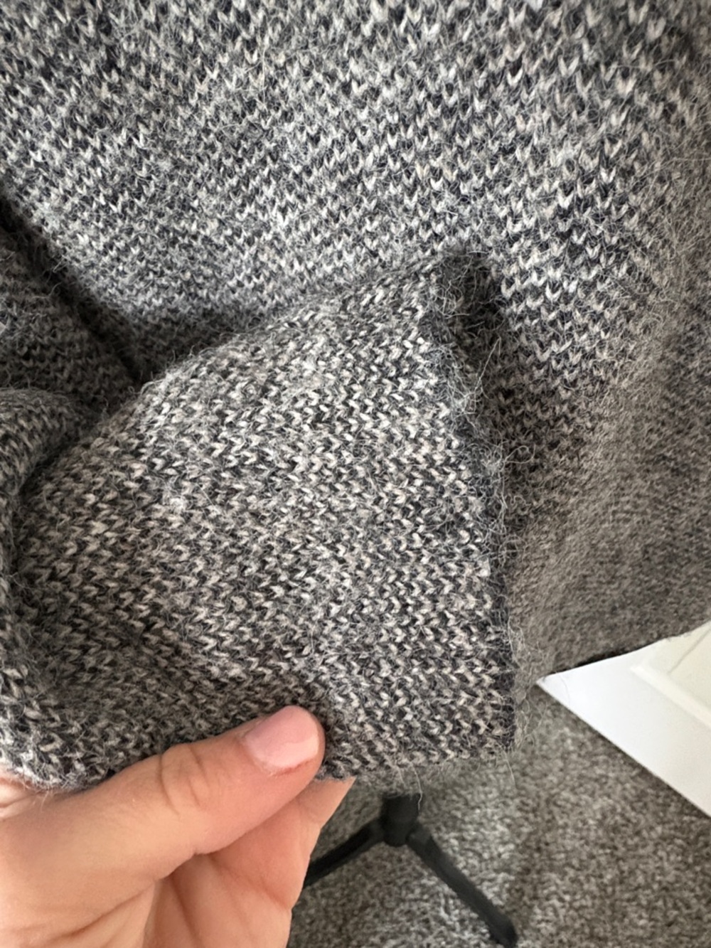 Cyrus Grey Zip-Front Wool-Blend Cardigan Jacket - Picture 7 of 13